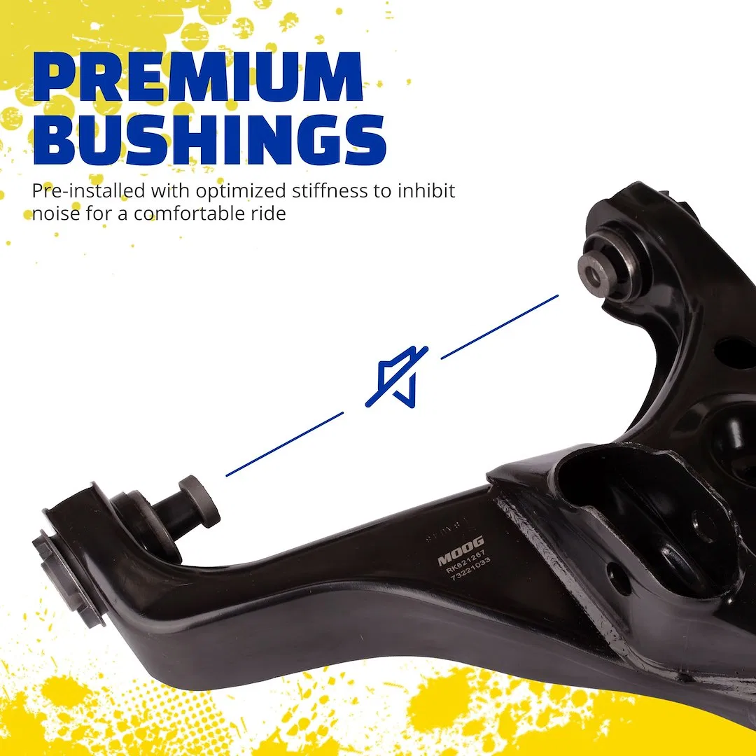 RK623933 – MOOG Control Arm, OE Replacement Black With Ball Joint Assembly/ Bushing/ Hardware Single - view 3